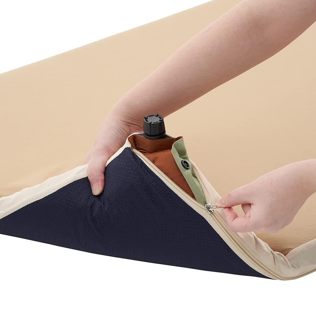 Antibacterial and Deodorizing Self-Inflating Mat Cover, SOLO (Beige)