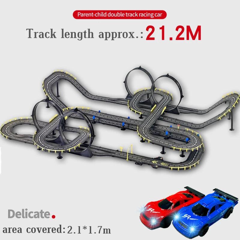 Electric 1/43 Rail Car Double Racing Track Toy Autorama Circuit Voiture Remote Control Car Electric Railway Slot Race Car Toy