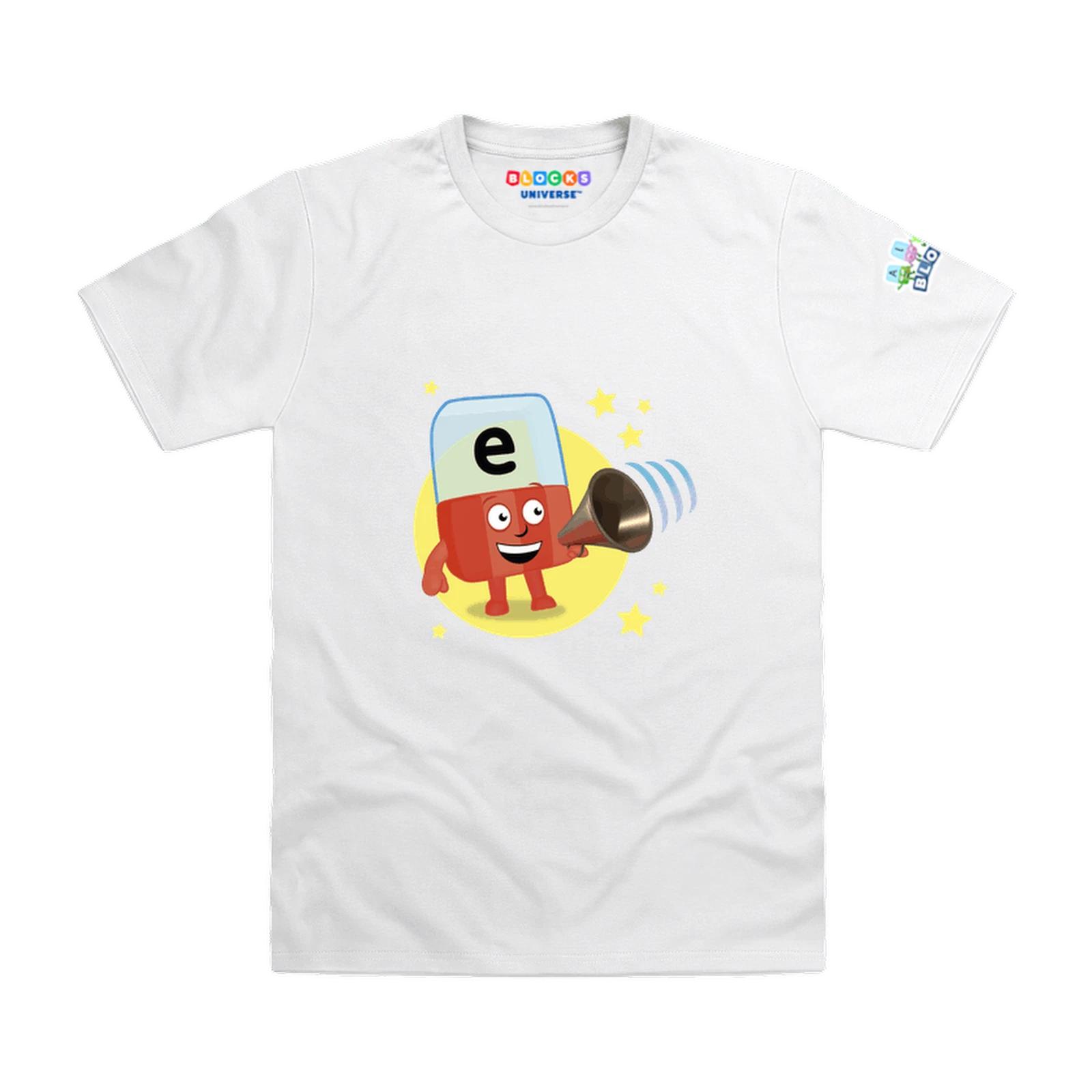 Officially Licensed Alphablocks - Alphablock E - Everyone! Kids T-Shirt 160
