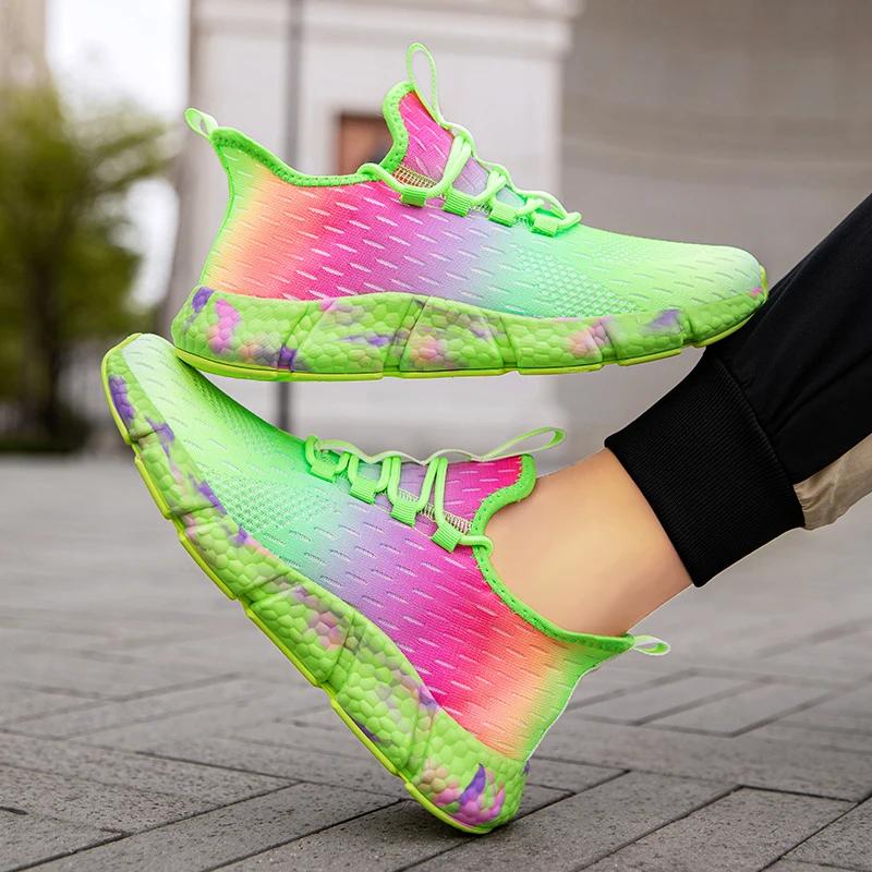 New Breathable Fashion Colorful Neutral Running Tennis Shoes High Quality Comfortable Versatile Casual Shoes Plus Size 36-46