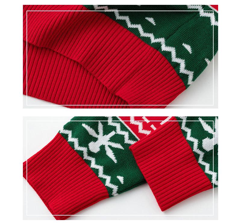 European & American 2026 Men's & Women's High Collar Custom Christmas Sweater - Jacquard Knitwear