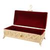 Vintage Jewelry Box Elegant Colorfast Alloy Rustproof Soft   Lining Trinket Storage Box for Family   Decor