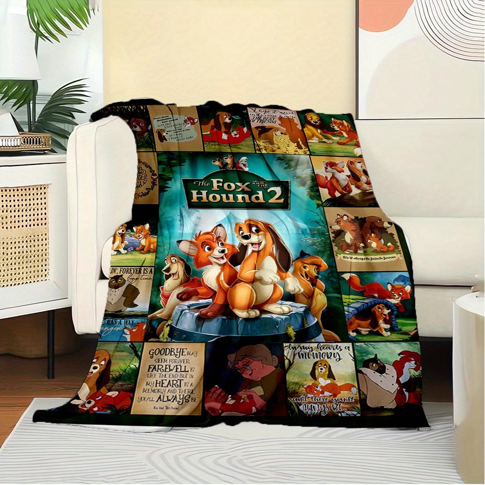 1pcs Flannel Fox and the Hound 2 Movie Poster Bedding Throw Blanket Sofa Cover Gift Adult Home Decoration Warm Soft Comfortable Light Multi-
