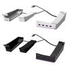 For PS5 Slim Host Horizontal Cooling Stand Base Portable Combination Storage Stand with RGB Colorful Lights