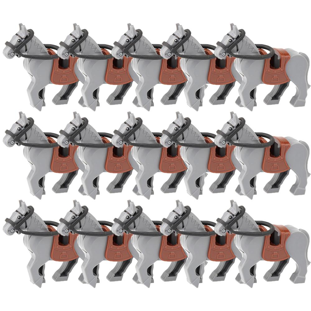 Medieval Zoo Building Blocks Character Accessories Mounts Animals Deer Elephants Camels Wolves Warhorses Bricks Toy Gifts K080
