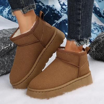 New Classic Thick Fleece Women's Snow Boots Comfortable and Warm Ankle Boots Women's Winter Women's Shoes Thick Sole Botas Mujer