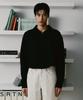 Le Dept Washable Half-Zip Collar Knit [Black]