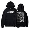 Herbst und Winter Pullover Langarm Locker Weich Sweatshirt Streetwear Mantel Gorillaz Druck Damen und Herren Hoode