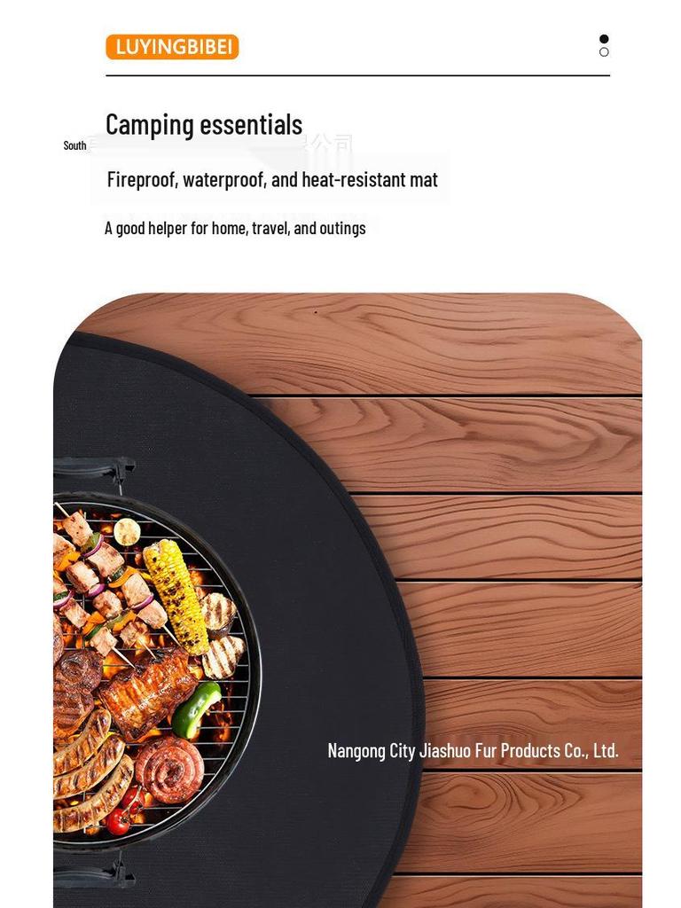 Outdoor Double-Sided Fireproof Mat: Barbecue, Picnic, Camping, Car-Mounted Storage Heat Insulation Pad