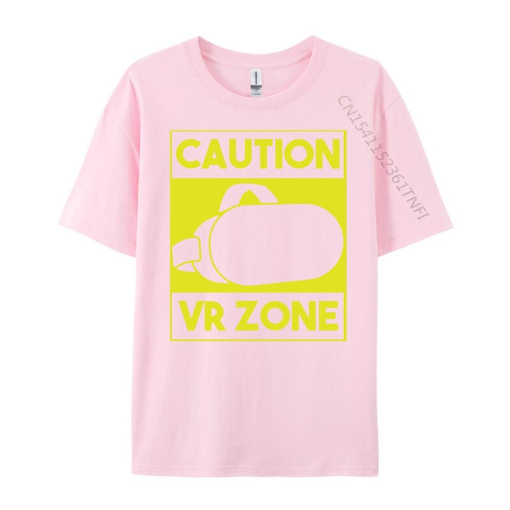 Caution Vr Zone Vr Gaming Virtual Reality Gamer Oversized T Shirt Brand Clothing Tshirt Funny Camiseta