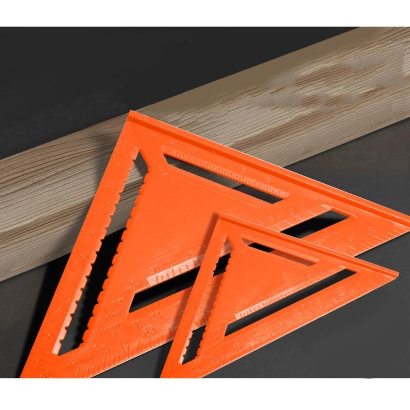 Carpenter Rafter Square Triangle Ruler Angle Drawing Tool for Exact Measurements in Furniture and Model Construction