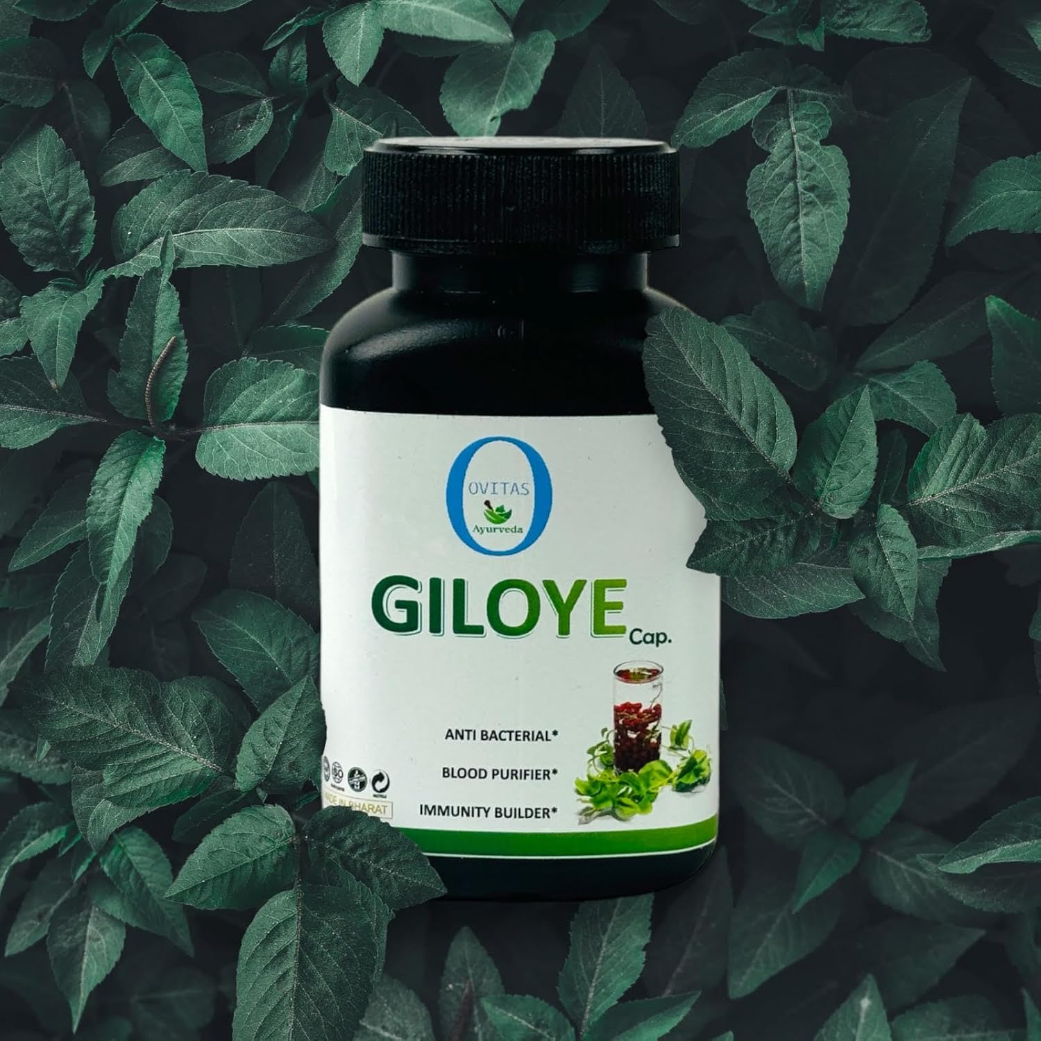 

Ovitas Ayurveda Giloye, With Immune - Boosting & Detoxifying Properties | 30 Capsules 50gm 0.1lbs