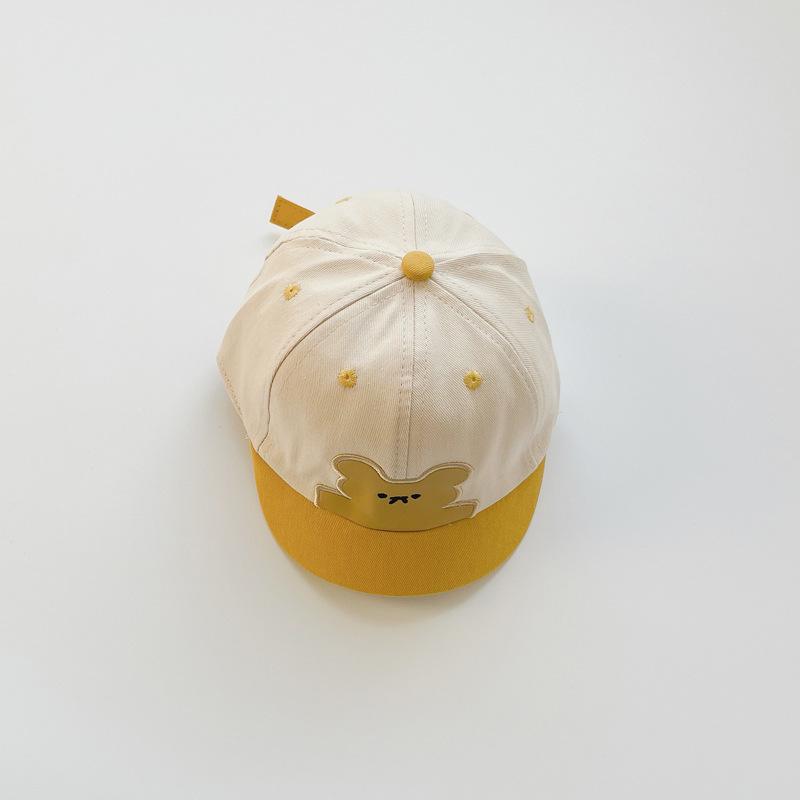 Summer Cute Cartoon Bear Baby Kids Hats Boys Girls Children Outdoor Sunshade Breathable Hats Sun Caps