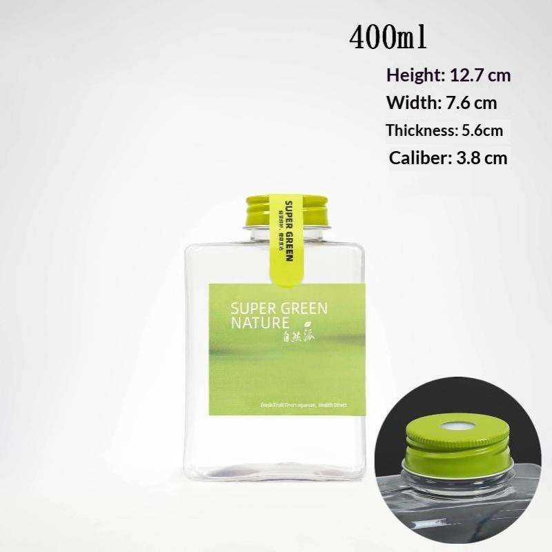 Empty Plastic Drink Containers Disposable 350/400/500ML Food Safe Bottles for Juice Liquor Birthday Party Supplies