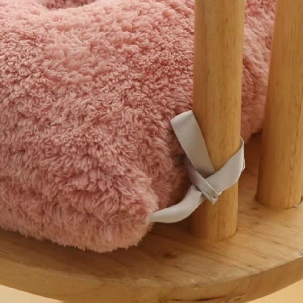 Solid Color Plush Seat Cushion Thickened Dining Chair Cushion Chair Seat Cushion Home Office Use