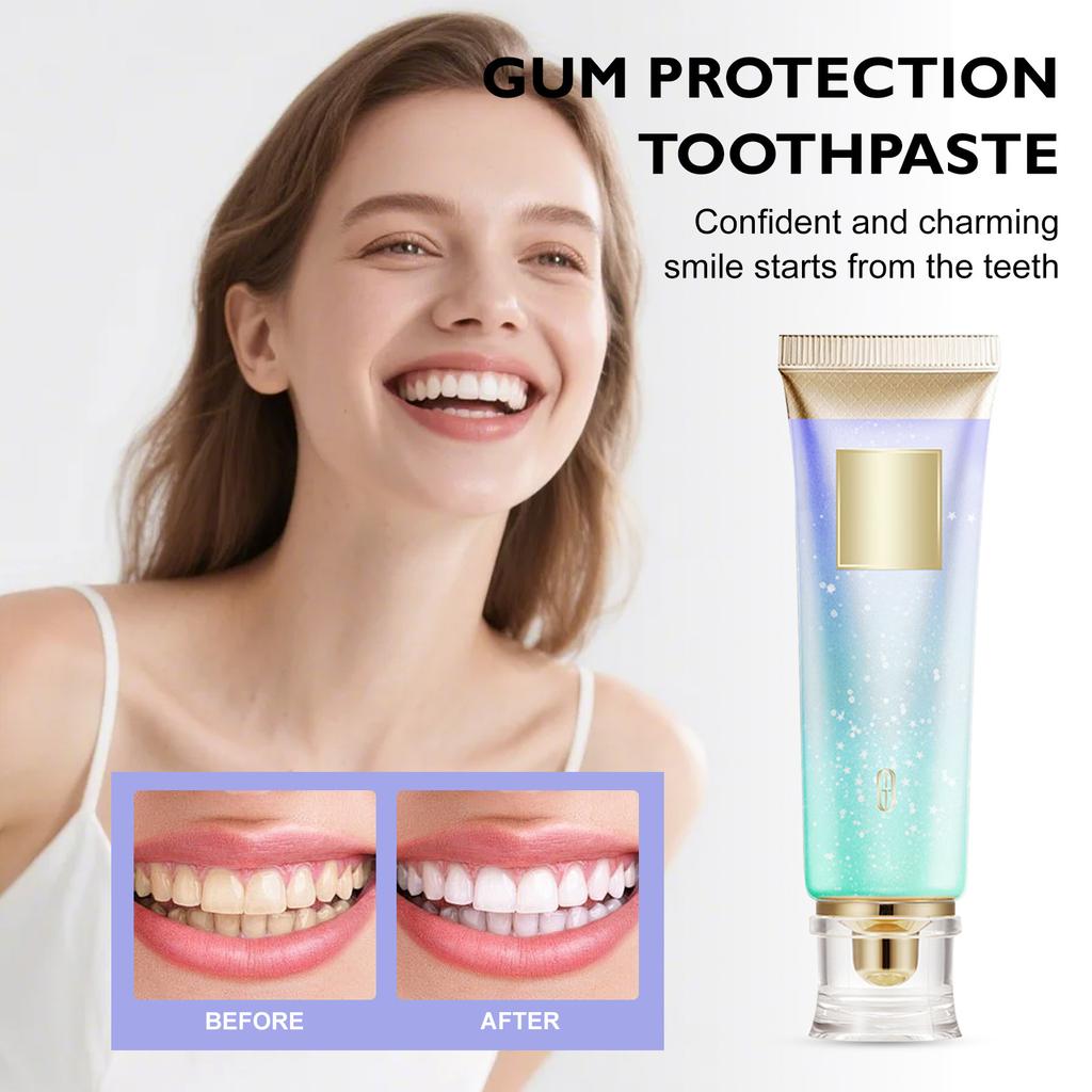 Whitening Toothpaste, BodyAccel Intensive Whitening Toothpaste With Natural Gentle Care Deep Stain Removal Clean Peach, Improves Health, Fresh Breath
