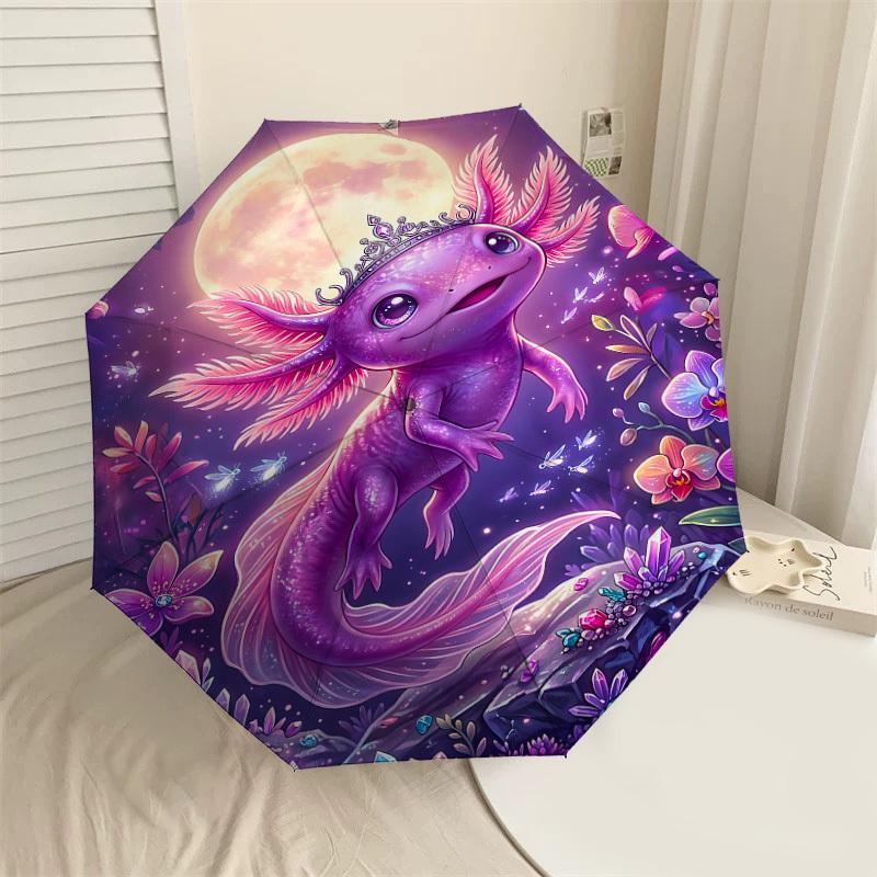 

1PC Axolotl Umbrella-8-Rib Reinforced, Automatic Open, Lightweight & Durable, Fashion Accessory for Outdoor, J0401