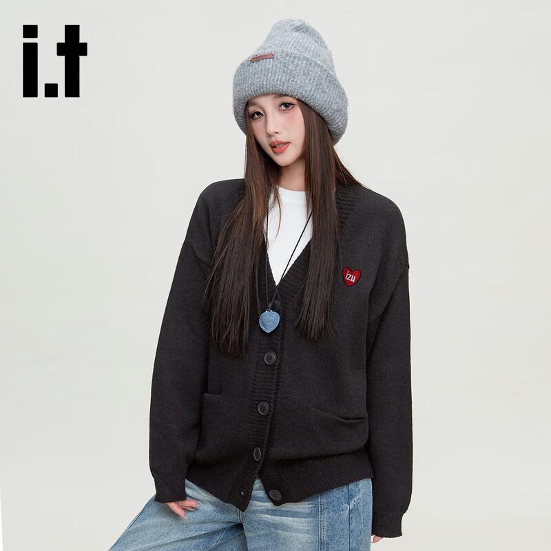 Izzue Women's V-Neck Button-Up Knit Cardigan