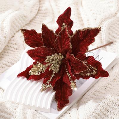 Brightens Up Space Artificial Christmas Flowers Christmas Home Decor Beautiful Decoration Elegant And Charming