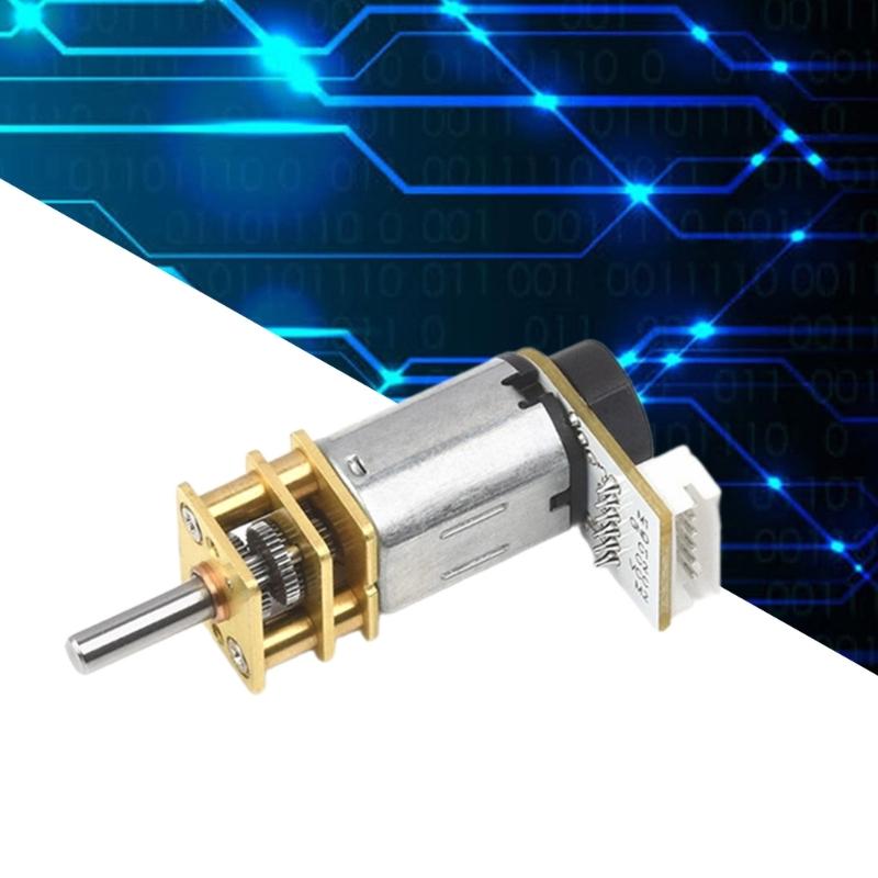 DC12V 200RPM Gear Motor Electric Motor with 6 Pin Connector Deceleration Gear Reduction Motor for Toy Robot Models