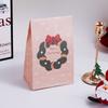 10pcs Kraft Paper Christmas Cookie Bag Gift Wrapping Biscuit Bags New Gift Favor Bags  Party Decor