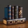 Decoration Drawers Stationery Holder Desk Organizer Pen Case Book Shape Pen Holder Retro Wood