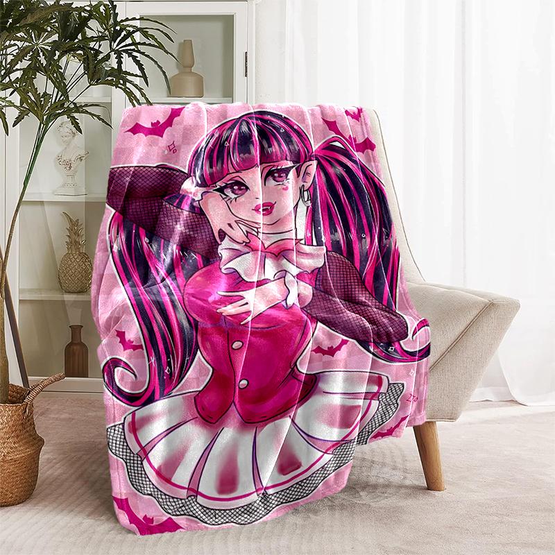 1pc Blanket Monster High1 Print Design, Lightweight Blanket for Sofa, Bed- Soft &Warm, Gift for All Seasons Like Christmas, Halloween