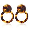 New European and American Classic Earrings Double Round Geometric Acrylic Jewelry