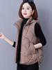 Women's Lightweight Warm Down Cotton Gilet - Autumn/Winter 2025 Style, Plus Size, Loose Fit for Middle-aged Mothers