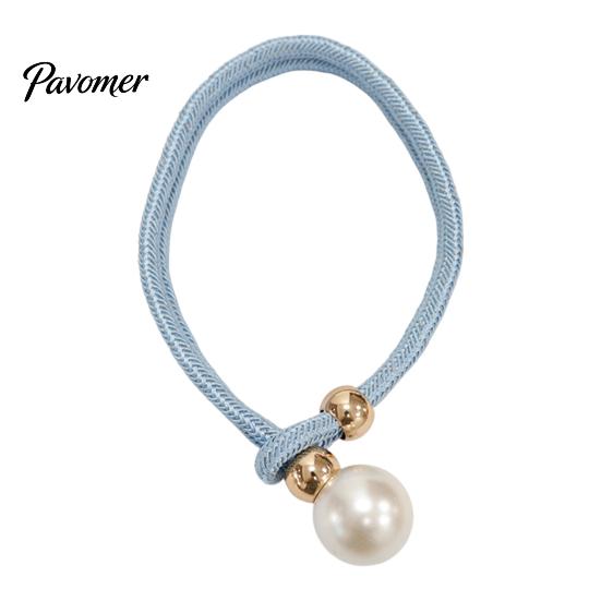 Faux Pearl Curtain Tieback 1Pc Tieback, Woven Rope Adjustable Holder, Stylish No Drill Tiebacks Bead End Draperies Holder for Living Room Bedroom
