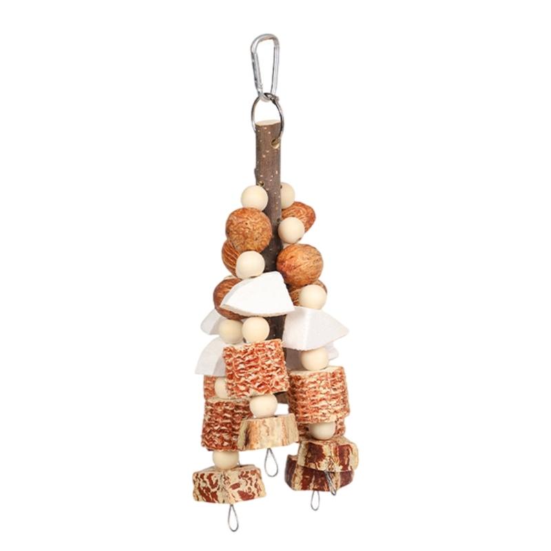 Pet Bird Chew Toy Natural Corncob Wood Beads for Cockatiel Conure Cockatoos Teeth Grinding Perfect for Cage Bird