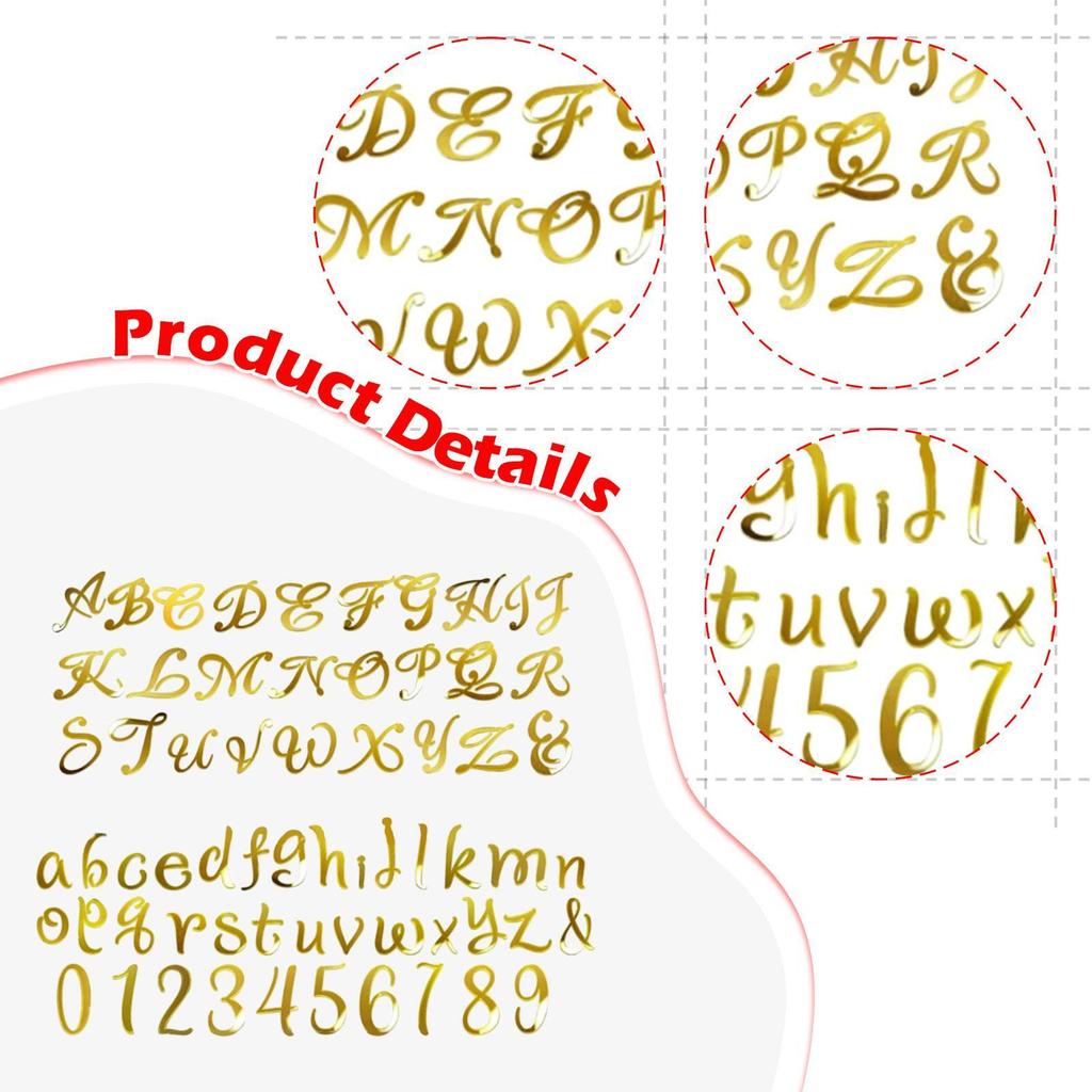 Cake Toppers DIY Ornaments Decorative A-z Letters Acrylic Alphanumeric Cake Decoration for Dessert Festivals Anniversary