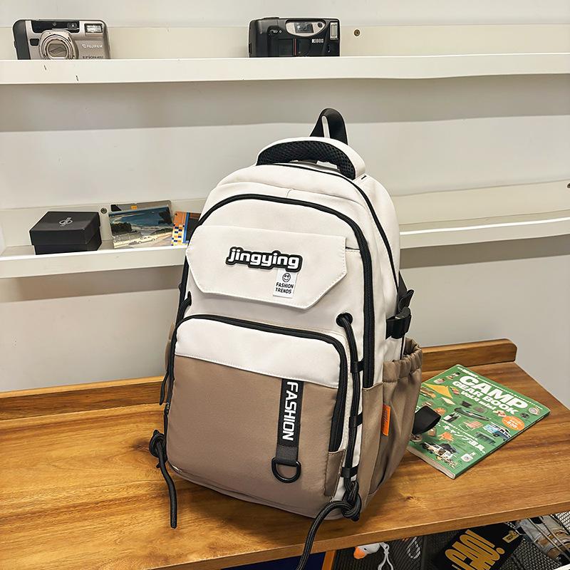 Lulu Japanese Casual Backpack Set: Large Capacity Schoolbag for College, Junior High Students, and Men & Women's Portable Use.