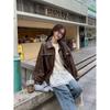 Women's Autumn Long Sleeve Lace Hem Shirt - Stylish Layered Design