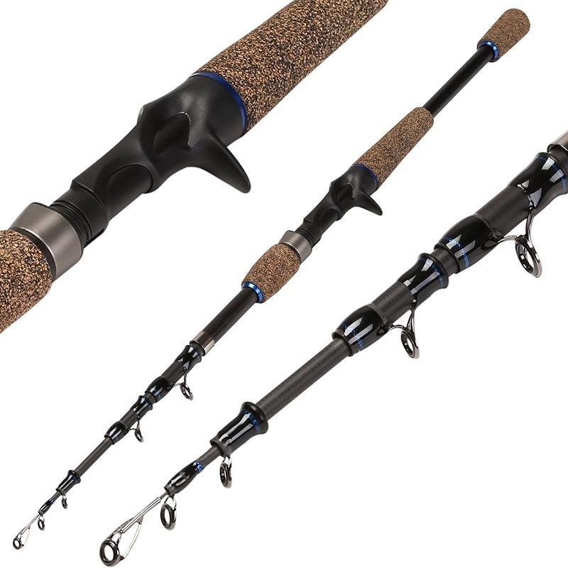 Buy Telescopic Carbon Fiber Baitcasting Rod 9+1 BB Casting Reel Fishing