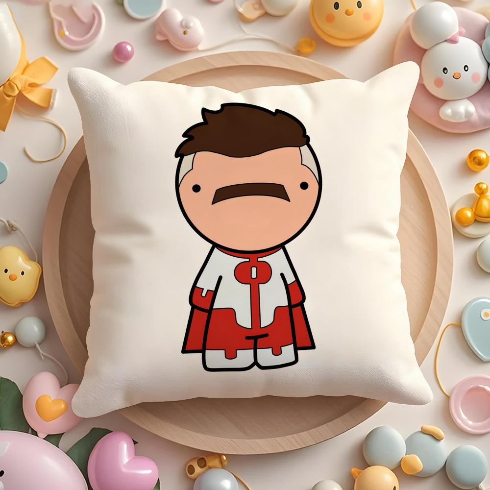 

I-Invincible O-Omni Man Cushion Cover Home & Car Multi-Scene Pillow Cover - Reversible, Soft & Durable for Daily Use 30cmx30cm