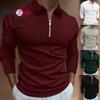 Cozy Up Herren-Poloshirts aus Strick, leicht, langärmelig, Pullover, Golfshirts