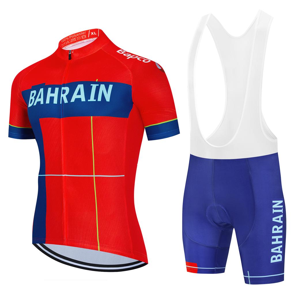 Bahrain Victorious Team 2024 Summer Men Anti-UV Cycling Jersey Set Breathable Racing Sport Bicycle Jersey MTB Cycling Clothing