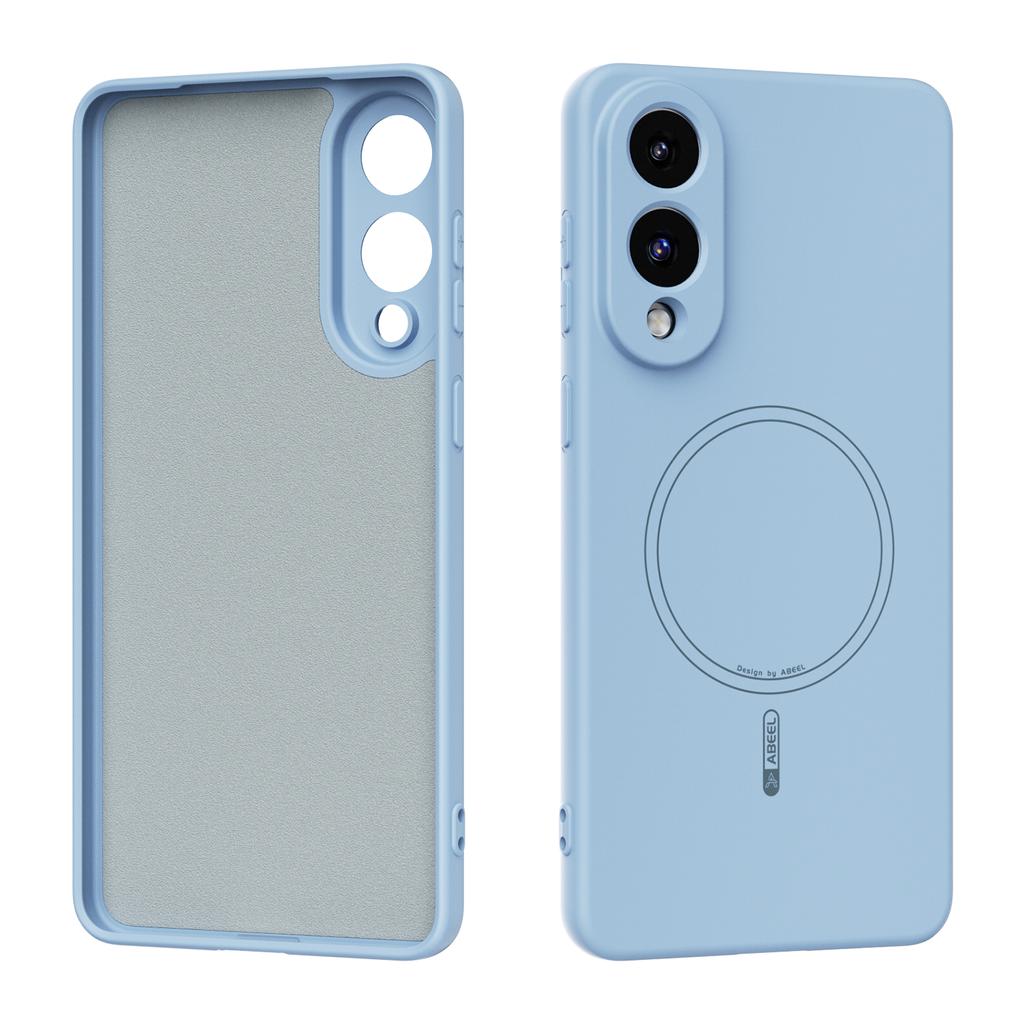 ABEEL For Samsung Galaxy S25 Edge Magnetic Case Skin Touch Liquid Silicone Phone Back Cover