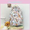 Capybara Character School Bag Nylon Waterproof Lightweight Breathable Teen Backpack For School Use