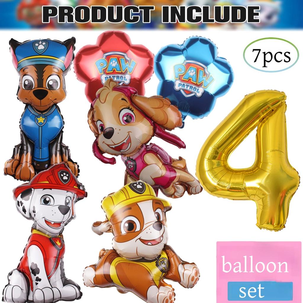 New PAW Patrol Birthday Party Decorations Dog Skye Balloons Plate Tablecloth Gift Bag Baby Shower Kids Party Supplies Toys gifts