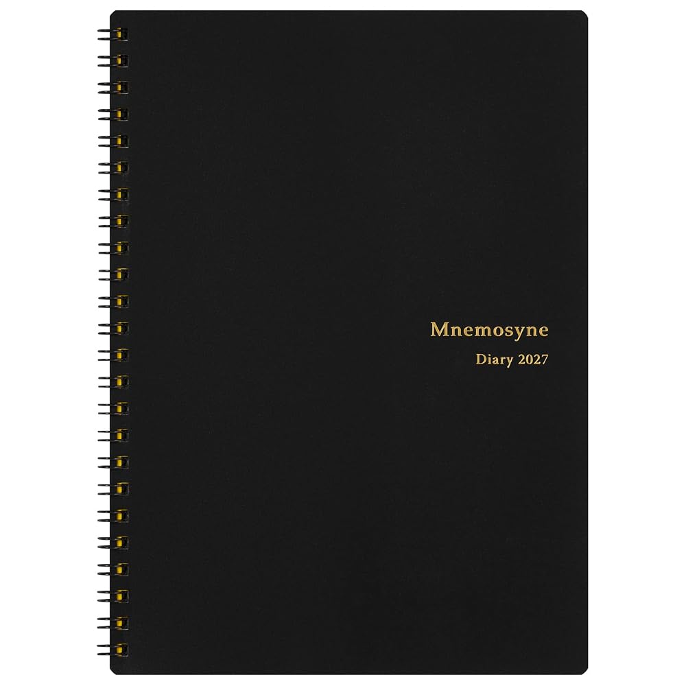 Maruman 2027 Planner, Mnemosyne Monthly Schedule Book with Notepad and Cover, A5 Size, Black,