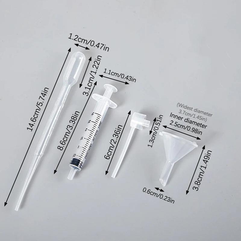 12Pcs/Set Perfume Refill Tools Set Plastic Diffuser Syringe Straw Dropper Funnel Spray Dispensing Required Cosmetic Tools