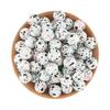 20 Stück/Los Runde Bedruckte Silikonperlen 15mm 12mm Leopardenmuster Silikonperlen Zur Schmuckherstellung DIY Schmuckzubehör