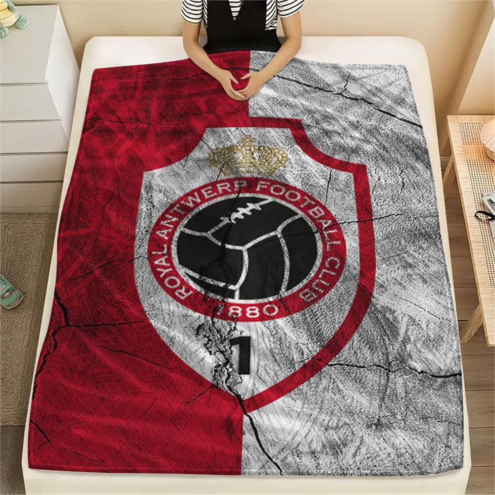 1PC Royal Antwerp FC Patterned Flannel Blanket Suitable For All Seasons for Home Decor Warmth and Comfort Gifts Holiday Present