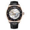 2026 Retro Hollow Automatic Men's Leather Watch - Waterproof, Luminous, Business Casual