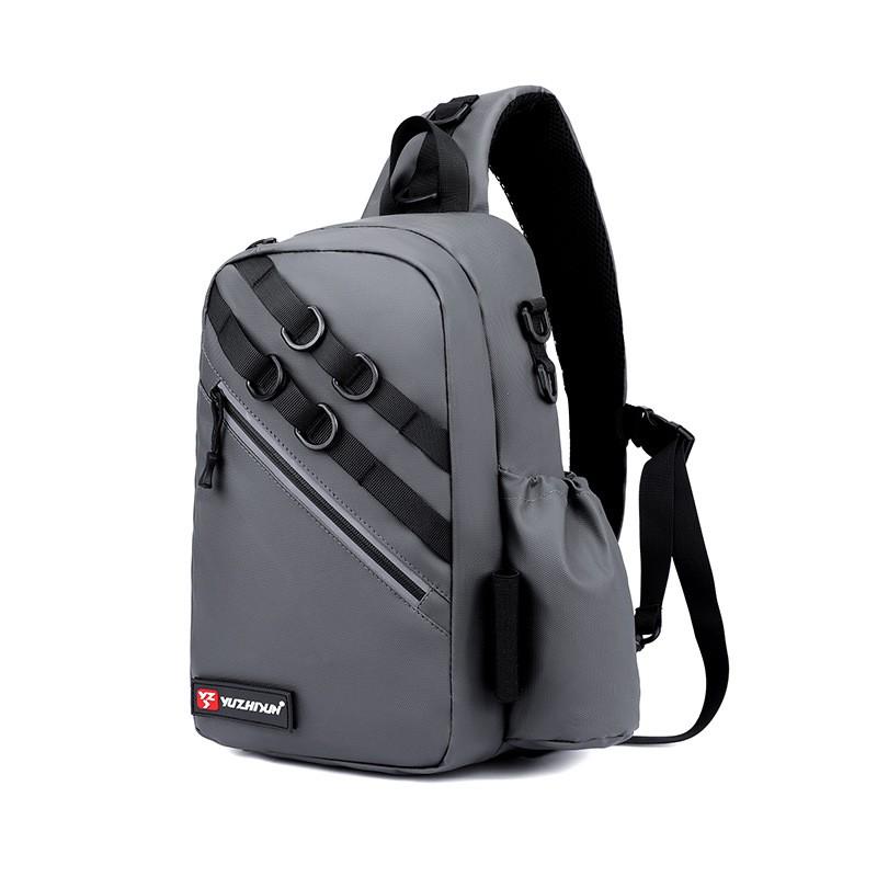 Bolsa Impermeável para Equipamento de Pesca Porta-Iscas Ombro Cruzado Porta-Vara com Armazenamento de Múltiplos Compartimentos