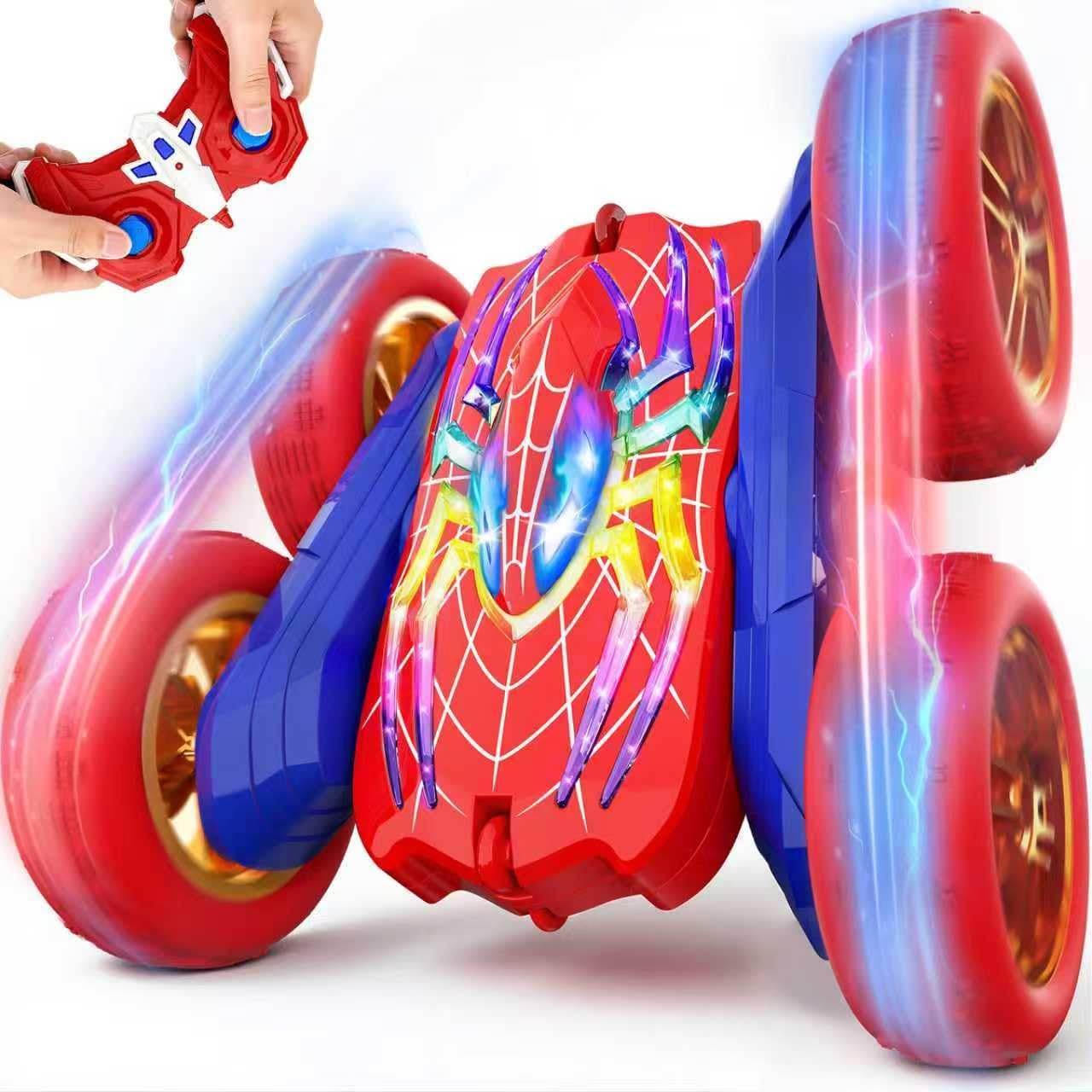

Remote Control Cars Boys Toys for 3-12 Year Old, 360°Flip Stunts Cars, 5 Cool Lights Mode 2.4Ghz 4WD RC Monster Truck, Kids Toys Outdoor Games красный