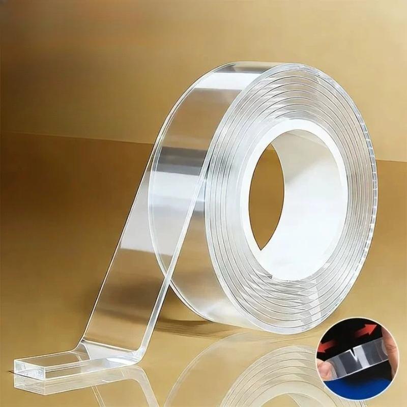 Multi-functional Nano Double-sided Tape, Transparent, No-Trace, Strong Wall Adhesive for Powerful Fixation 1m