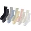 Women's Spring and Summer Thin Women's Mesh Breathable Anti-odor Cotton Socks, Stack Socks, Durable Mid-calf Socks, Boneless Long Socks, Trendy Socks